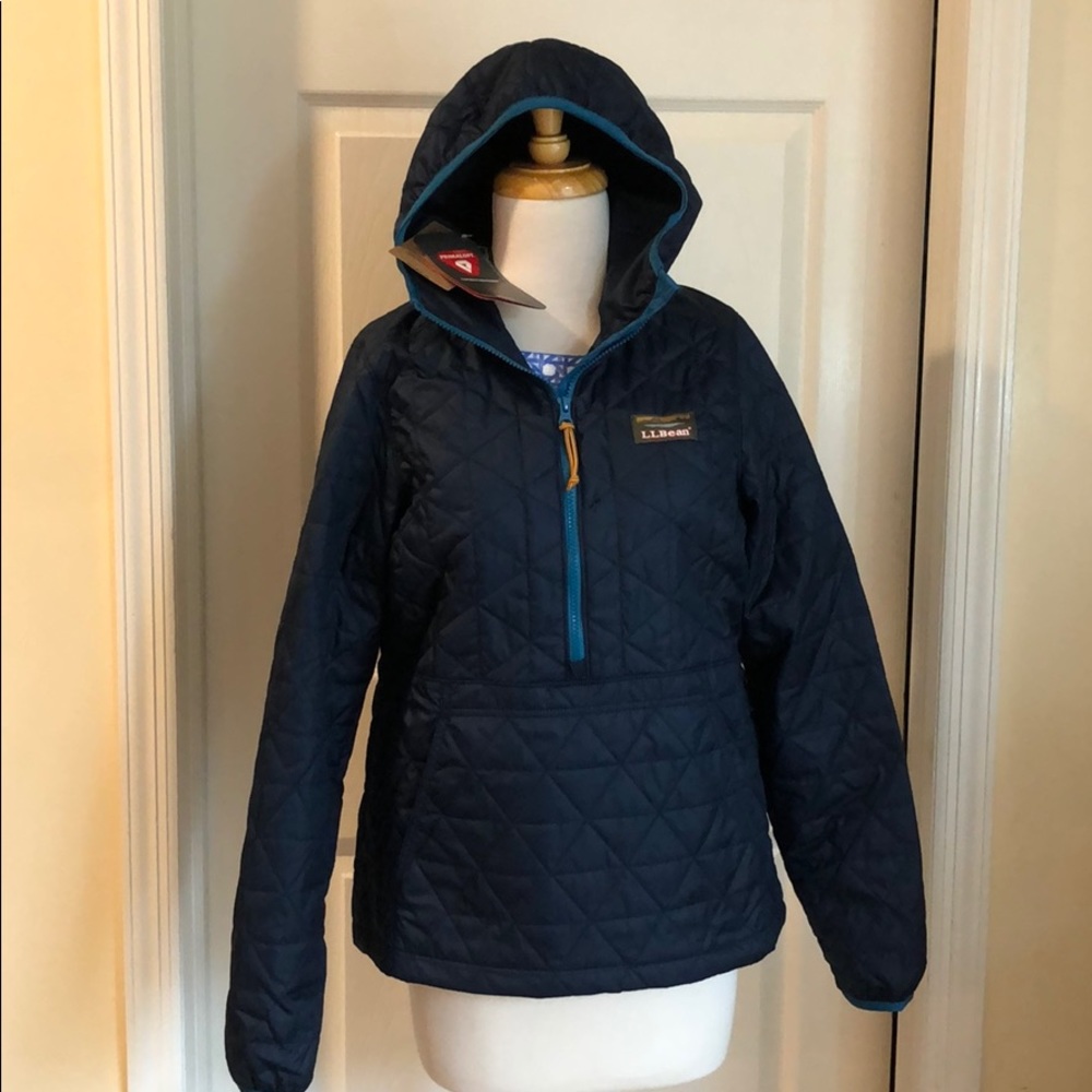 New LL BEAN PRIMALOFT INSULATION PULLOVER JACKET